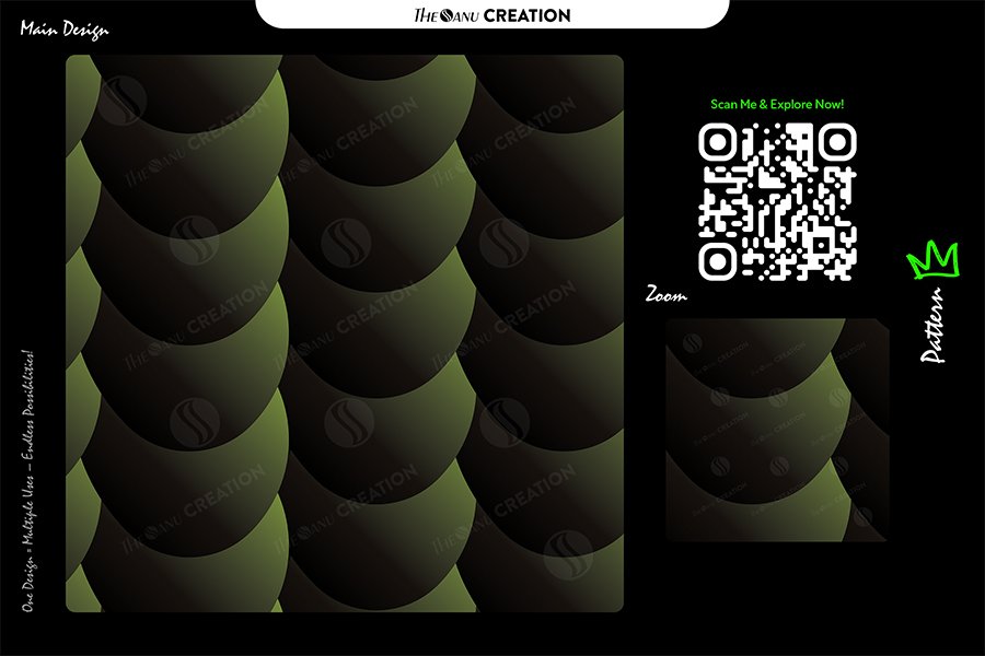 Moss Shadow Wave Pattern – Olive & Black Seamless Abstract Surface Design