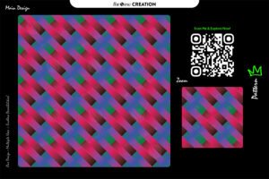 Neon Prism Interlock – Seamless Diagonal Gradient Grid Pattern
