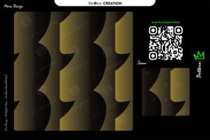 Obsidian Gold Arc Pattern – Black & Metallic Seamless Abstract Surface Design