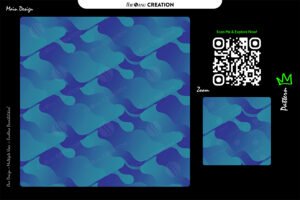 Ocean Drift Wave Pattern – Teal & Deep Blue Seamless Abstract Surface Design