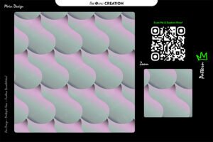 Pastel Harmony Curve Pattern – Soft Mint & Blush Seamless Abstract Surface Design