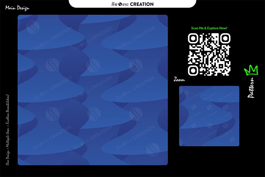 Royal Blue Flow Pattern – Seamless Modern Wave Surface