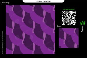 Royal Plum Curve Flow – Purple Abstract Seamless Pattern