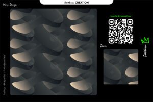 Shadow Flow Curve Pattern – Charcoal & Beige Seamless Abstract Surface Design