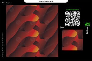 Solar Ember Flow Pattern – Red & Amber Seamless Abstract Surface Design