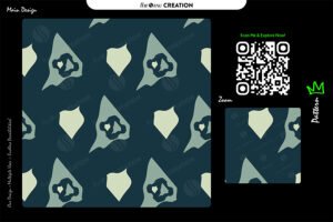 Teal Echo Form Pattern – Deep Teal Seamless Abstract Surface Design