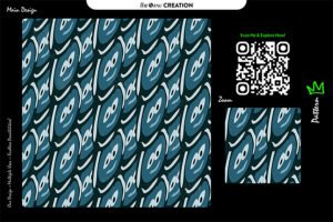 Teal Ice Vertical Flow Pattern – Modern Seamless Abstract Surface