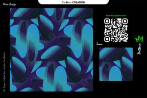Teal Indigo Drift Pattern – Gradient Seamless Abstract Surface