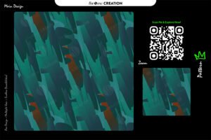 Teal Obsidian Motion Pattern – Premium Seamless Abstract Vector Design