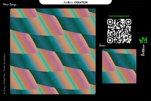 Teal Sunset Drift Pattern – Premium Seamless Abstract Vector Design