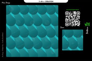 Teal Wave Scale Pattern – Premium Seamless Abstract Vector Design