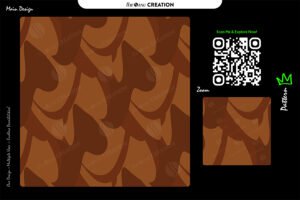 Terra Flow Curve Pattern – Warm Brown Seamless Abstract Surface Design