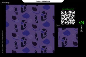 Violet Indigo Organic Pattern – Modern Seamless Abstract Surface