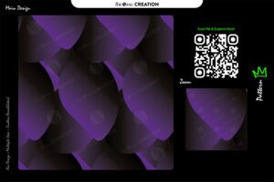 Violet Noir Crest Pattern – Deep Purple Seamless Abstract Surface Design