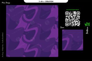 Violet Ribbon Drift Pattern – Purple Seamless Abstract Surface Design