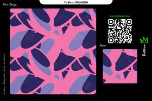 Crimson Ember Flow Pattern – Red Orange Seamless Abstract Surface Design