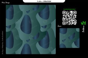 Deep Forest Contour Flow Pattern – Teal Blue Seamless Abstract Surface Design