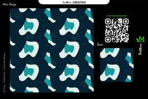 Deep Teal Organic Flow Pattern – Seamless Modern Surface Design