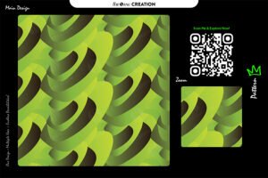 Electric Lime Arc Pattern – Green Black Seamless Abstract Surface Design