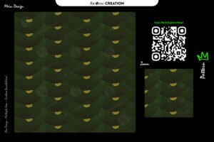 Forest Gold Scale Pattern – Deep Green Seamless Abstract Surface Design