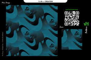 Midnight Aqua Swirl Pattern – Seamless Fluid Gradient Surface