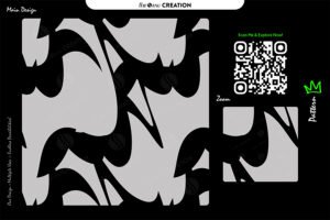 Monochrome Obsidian Cut Pattern – Black & Grey Seamless Abstract Surface Design