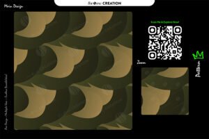 Olive Crest Wave Pattern – Deep Forest Seamless Abstract Surface Design