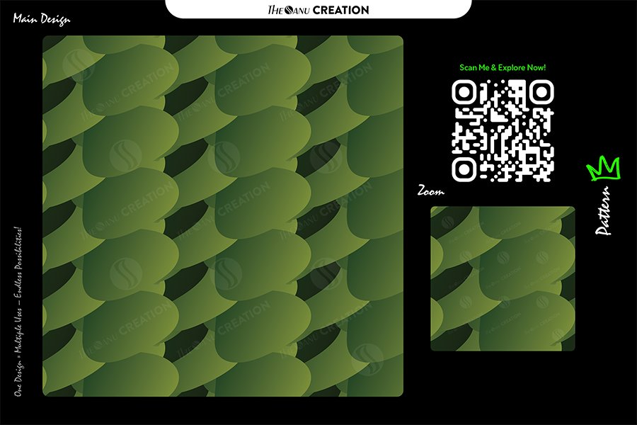 Olive Layer Flow Pattern – Forest Green Seamless Abstract Surface Design