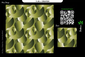 Olive Spiral Crest Pattern – Moss Green Seamless Abstract Surface Design