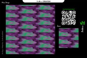 Violet Emerald Drift Pattern – Purple Green Seamless Abstract Surface Design