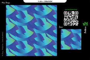 Azure Prism Flow Pattern – Blue Teal Seamless Abstract Surface Design