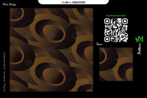 Bronze Orbit Flow Pattern – Dark Brown Seamless Abstract Surface Design