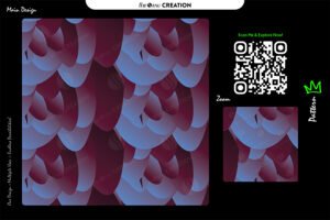 Crimson Blue Petal Pattern – Soft Layered Abstract Flow Design