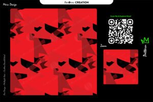 Crimson Fragment Pattern – Sharp Geometric Abstract Impact Design