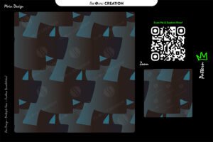 Dark Teal Geometric Abstract Pattern Design – Modern Layered Surface System