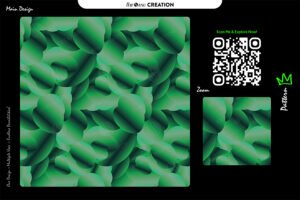 Emerald Depth Flow Pattern – Rich Green Gradient Abstract Form Design
