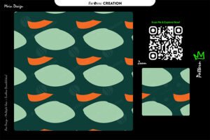 Forest Citrus Drift Pattern – Deep Green Seamless Abstract Surface Design