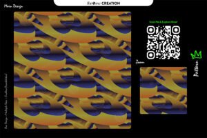 Golden Indigo Flow Pattern – Bold Gradient Abstract Motion Design