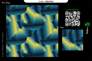 Neon Depth Flow Pattern – Blue Yellow Gradient Abstract Tube Design