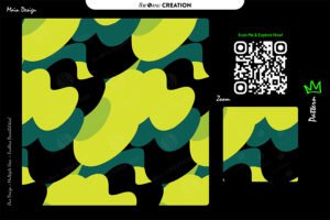 Neon Lime Shadow Pattern – High Contrast Abstract Flow Design