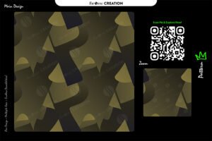 Olive Geometric Flow Pattern Design – Premium Abstract Surface System