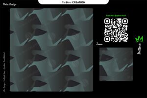 Slate Teal Edge Flow Pattern Design – Premium Abstract Surface System