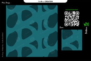 Teal Organic Flow Pattern Design – Minimal Abstract Surface System
