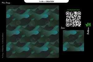 Teal Wave Flow Pattern Design – Premium Abstract Surface System