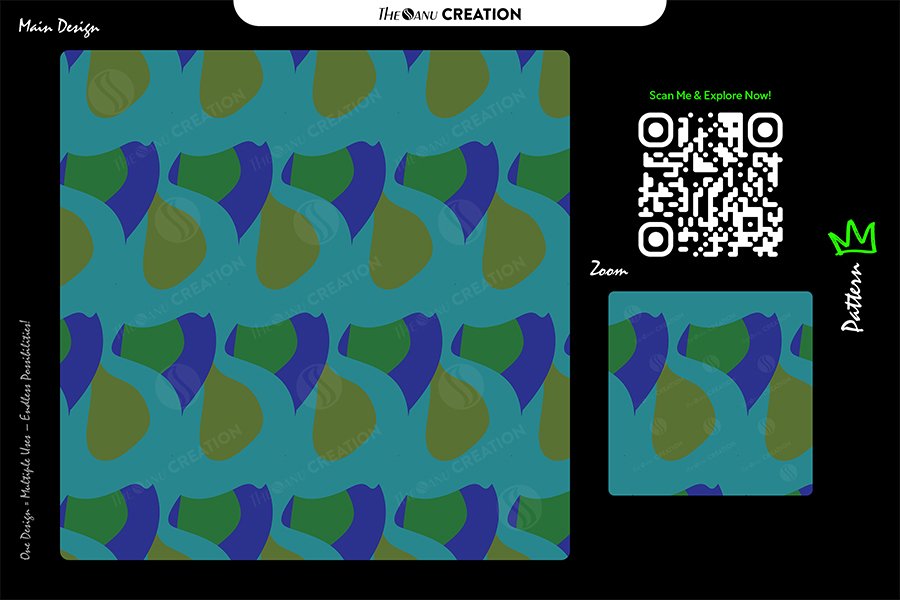 Aqua Forest Flow Pattern Design – Premium Organic Layered Surface System