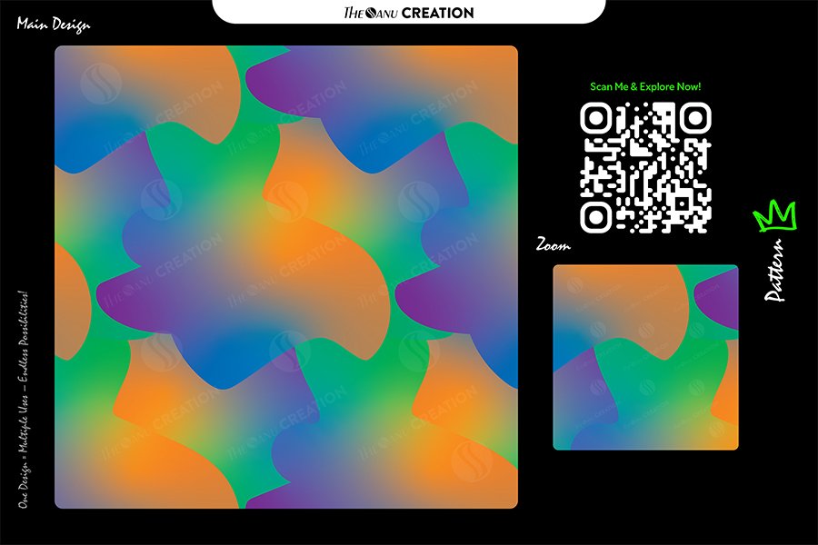 Aurora Blend Surface Pattern – Seamless Gradient Abstract Motion Design