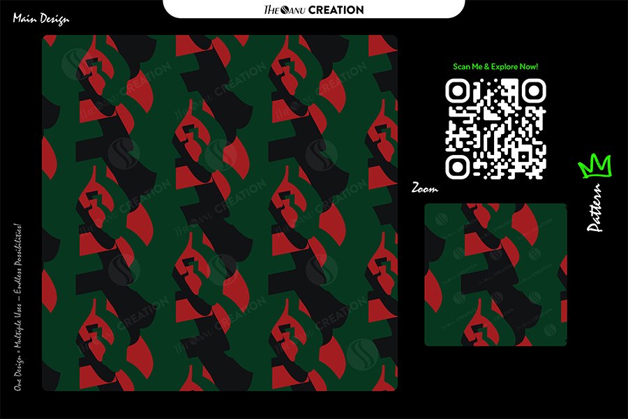 Dark Retro Motion Pattern Design – Bold Abstract Flow Surface