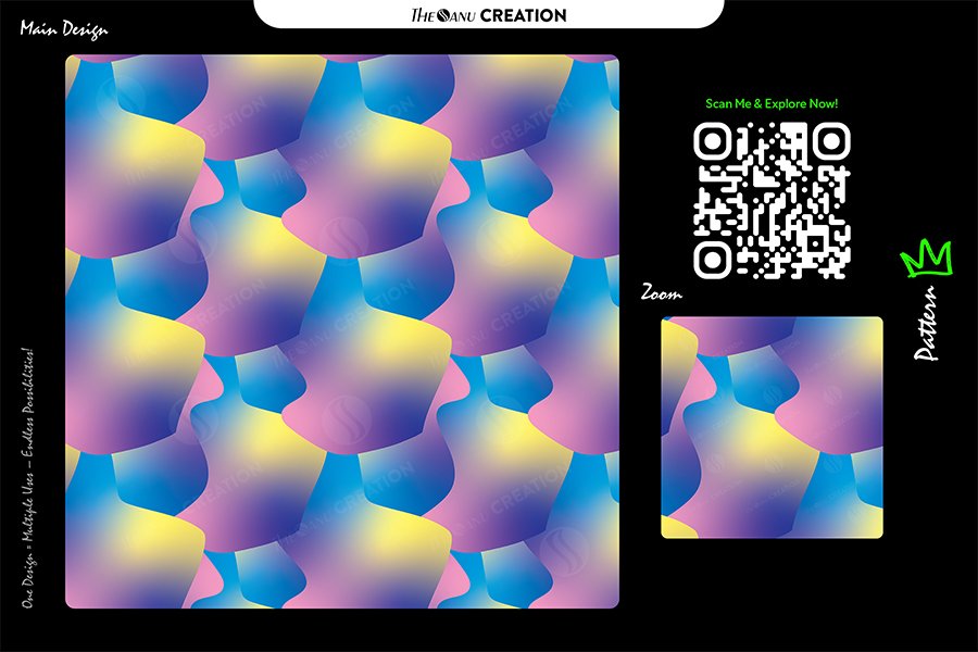 Dreamwave Gradient Pattern – Seamless Pastel Abstract Surface Design