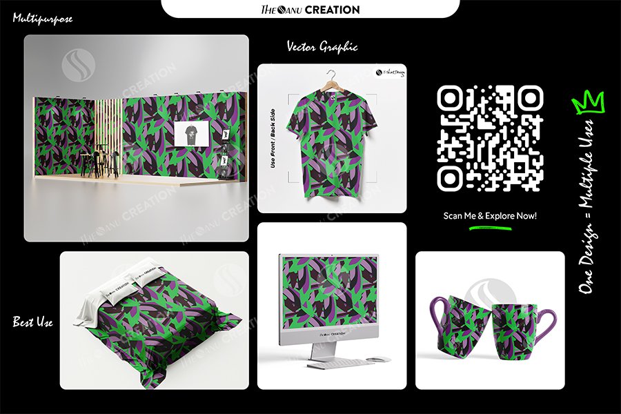 Bold Organic Jungle Pattern Design – Modern Abstract Botanical Surface - Image 2