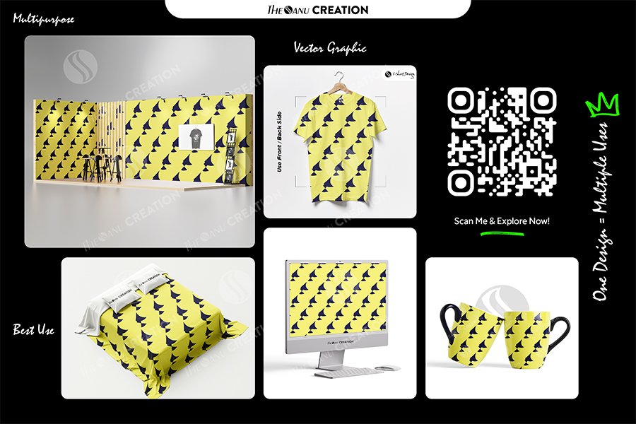 Minimal Navy Motion Pattern Design – Seamless Abstract Surface Texture - Image 2
